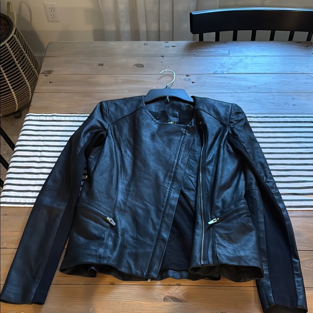 Veda Women's Black Leather Jacket